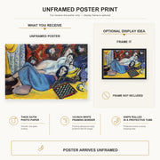 Henri Matisse - Odalisques poster print size comparison display infographic