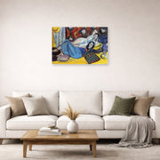 Unframed poster print of Henri Matisse's Odalisques displayed in a living room, view 2