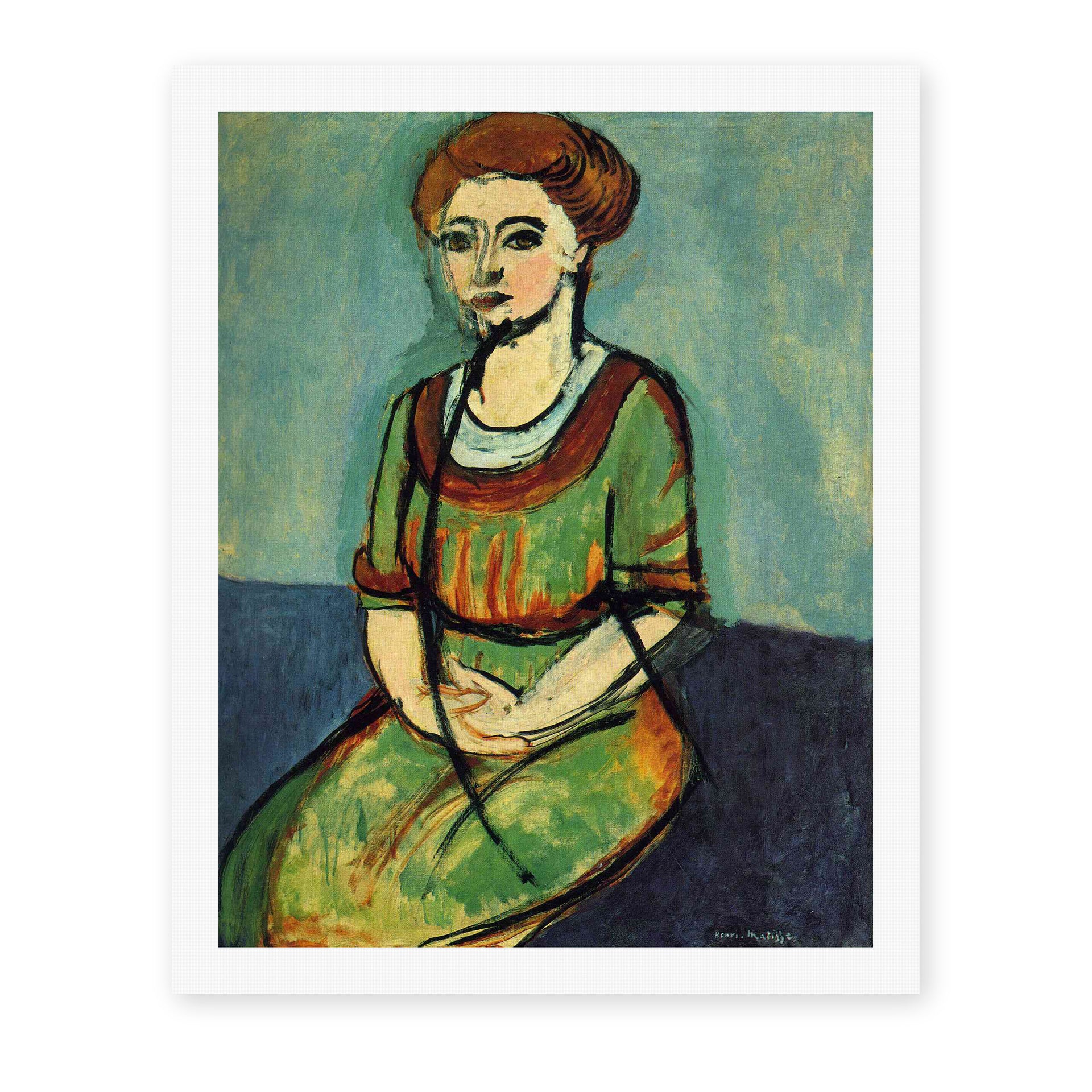 Henri Matisse's Olga Merson painting reproduced as a rolled canvas print