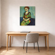 Gallery-wrapped canvas print of Henri Matisse's Olga Merson hanging in a home office