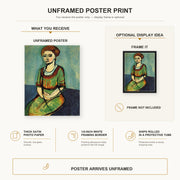 Henri Matisse - Olga Merson poster print size comparison display infographic