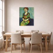 Unframed poster print of Henri Matisse's Olga Merson displayed on a dining room wall