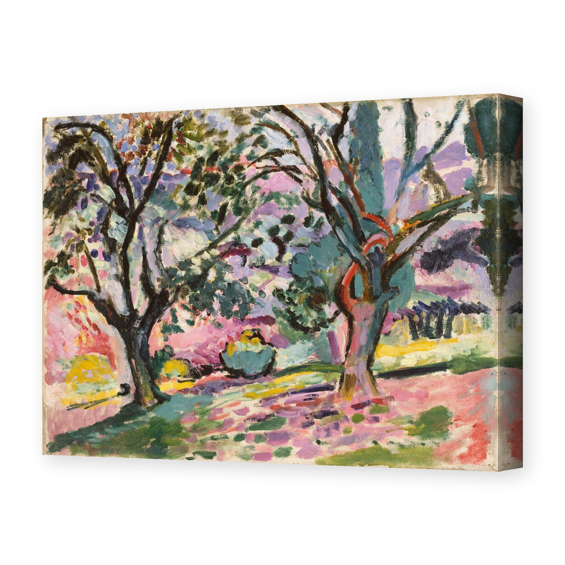 Henri Matisse's Olive Trees at Collioure painting reproduced as a gallery-wrapped canvas print