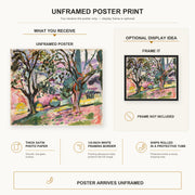 Henri Matisse - Olive Trees at Collioure poster print size comparison display infographic