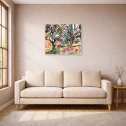 Unframed poster print of Henri Matisse's Olive Trees at Collioure displayed in a living room, view 1