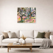 Unframed poster print of Henri Matisse's Olive Trees at Collioure displayed in a living room, view 2