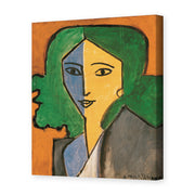 Henri Matisse's Portrait of Lydia Delectorskaya painting reproduced as a gallery-wrapped canvas print