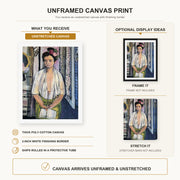Henri Matisse - Reader on a Black Background canvas print size comparison and framing display infographic