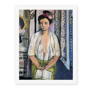Henri Matisse's Reader on a Black Background painting reproduced as a rolled canvas print