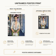 Henri Matisse - Reader on a Black Background poster print size comparison display infographic