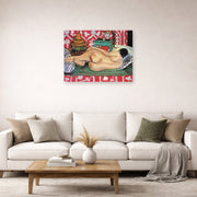 Unframed poster print of Henri Matisse's Reclining Nude Back displayed in a living room, view 2