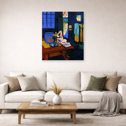 Unframed poster print of Henri Matisse's Red Fish in Interior displayed in a living room, view 2