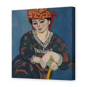 Henri Matisse's Red Madras Headdress painting reproduced as a gallery-wrapped canvas print