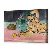 Henri Matisse's Sculpture and Vase with Ivy painting reproduced as a gallery-wrapped canvas print