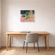 Unframed poster print of Henri Matisse's Sculpture and Vase with Ivy displayed in a home office