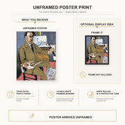 Henri Matisse - Self-portrait poster print size comparison display infographic