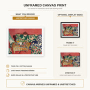 Henri Matisse - Seville Still Life canvas print size comparison and framing display infographic