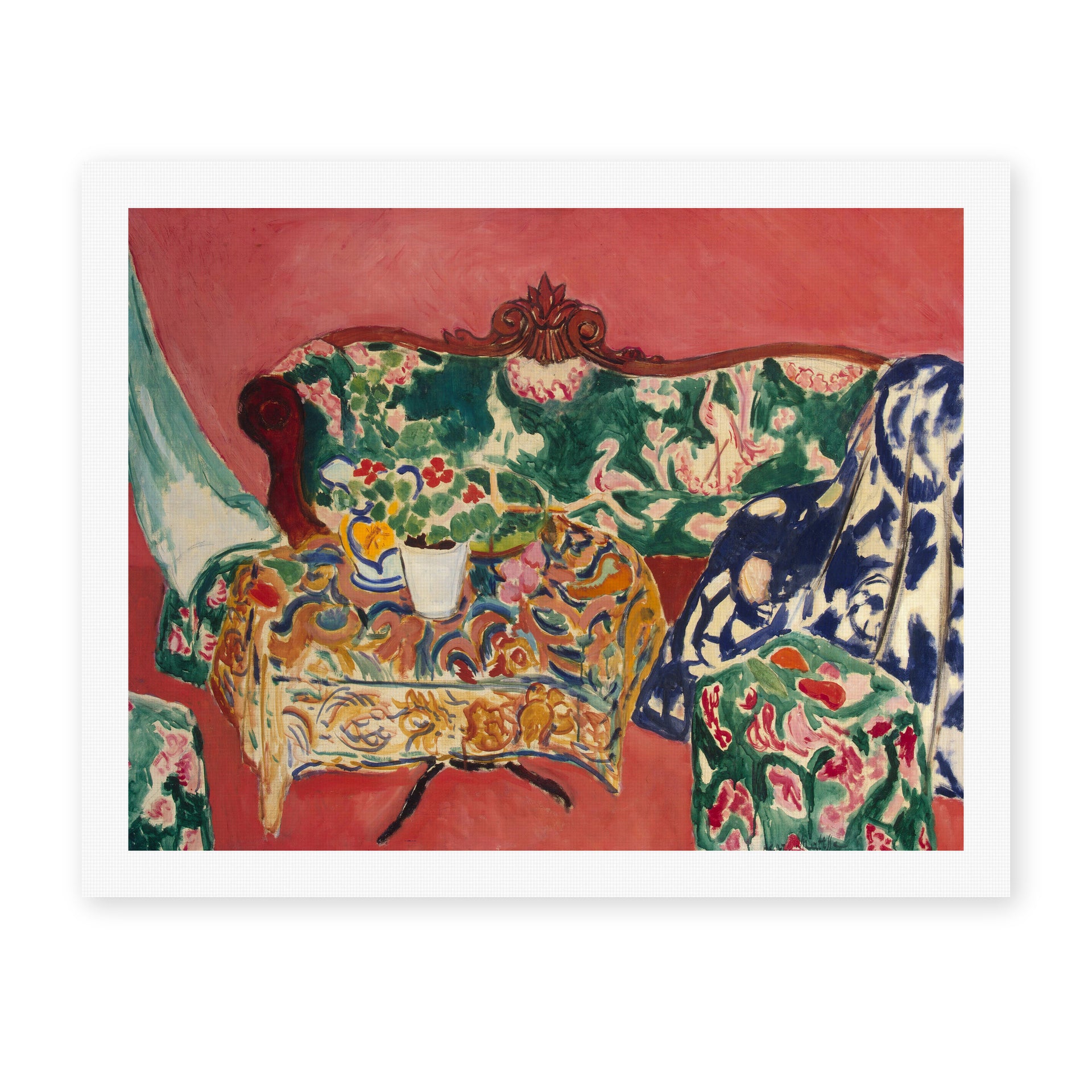 Henri Matisse's Seville Still Life painting reproduced as a rolled canvas print