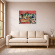 Gallery-wrapped canvas print of Henri Matisse's Seville Still Life hanging in a living room, view 1