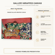 Henri Matisse - Seville Still Life gallery wrap canvas construction and hanging details infographic