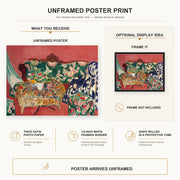 Henri Matisse - Seville Still Life poster print size comparison display infographic