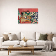 Unframed poster print of Henri Matisse's Seville Still Life displayed in a living room, view 2