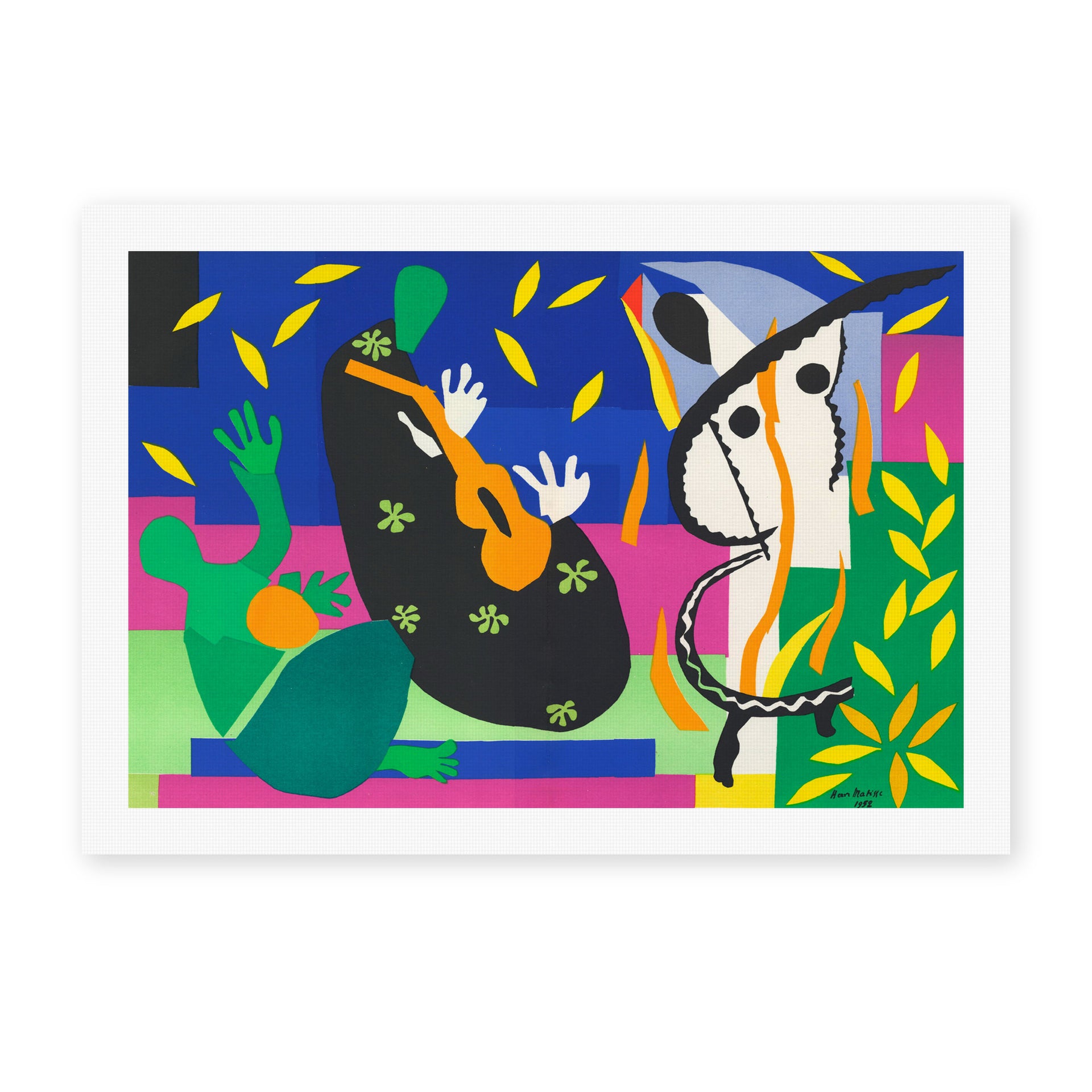 Henri Matisse's Sorrow of the King painting reproduced as a rolled canvas print