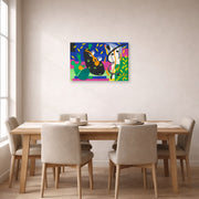 Gallery-wrapped canvas print of Henri Matisse's Sorrow of the King hanging on a dining room wall