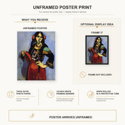 Henri Matisse - Spanish Woman with a Tambourine poster print size comparison display infographic
