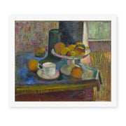 Henri Matisse's Still Life Compote, Apples, and Oranges painting reproduced as a rolled canvas print