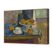 Henri Matisse's Still Life Compote, Apples, and Oranges painting reproduced as a gallery-wrapped canvas print