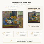 Henri Matisse - Still Life Compote, Apples, and Oranges poster print size comparison display infographic