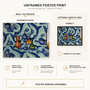Henri Matisse - Still Life with Blue Tablecloth poster print size comparison display infographic