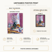 Henri Matisse - Still Life with Flowers poster print size comparison display infographic