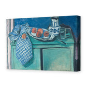 Henri Matisse's Still Life with Green Sideboard painting reproduced as a gallery-wrapped canvas print