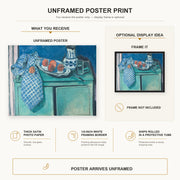 Henri Matisse - Still Life with Green Sideboard poster print size comparison display infographic