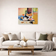 Unframed poster print of Henri Matisse's Still Life with Oranges displayed in a living room, view 2
