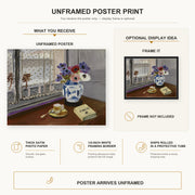 Henri Matisse - Still Life with Pascal's Pensees poster print size comparison display infographic