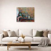 Unframed poster print of Henri Matisse's Still Life with Purro displayed in a living room, view 2