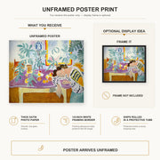 Henri Matisse - Still Life with Sleeper poster print size comparison display infographic