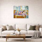 Unframed poster print of Henri Matisse's Still Life with Sleeper displayed in a living room, view 2