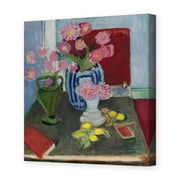Henri Matisse's Still Life with Three Vases painting reproduced as a gallery-wrapped canvas print
