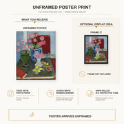 Henri Matisse - Still Life with Three Vases poster print size comparison display infographic