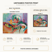 Henri Matisse - Still Life with Vegetables poster print size comparison display infographic
