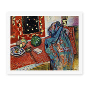 Henri Matisse's Still Life with a Red Rug painting reproduced as a rolled canvas print