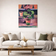 Gallery-wrapped canvas print of Henri Matisse's Still Life hanging in a living room, view 2