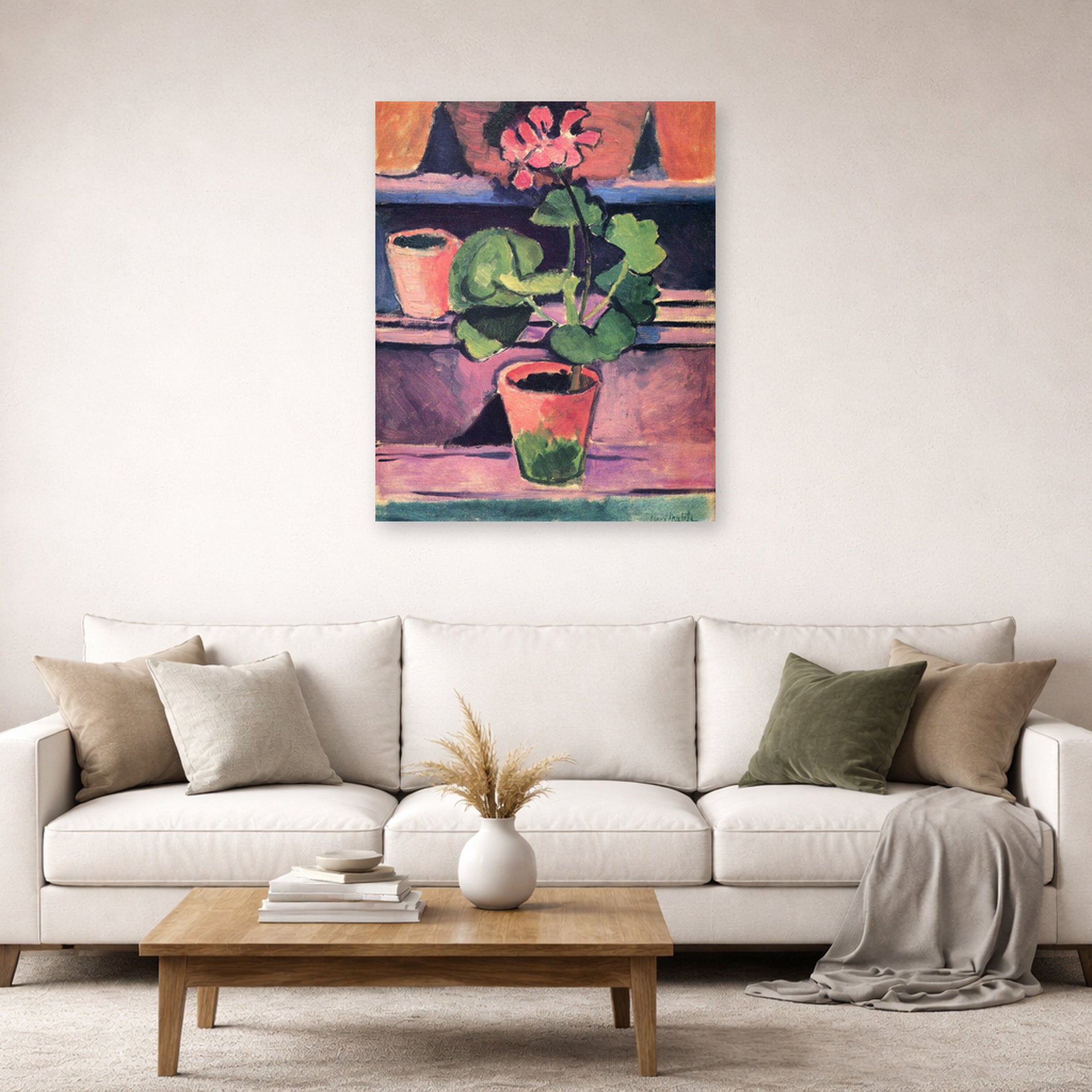 Unframed poster print of Henri Matisse's Still Life displayed in a living room, view 2