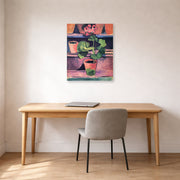 Unframed poster print of Henri Matisse's Still Life displayed in a home office