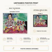 Henri Matisse - Striped Robe, Fruit and Anemones poster print size comparison display infographic