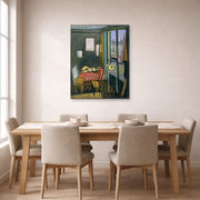 Gallery-wrapped canvas print of Henri Matisse's Studio, Quai Saint-michel hanging on a dining room wall